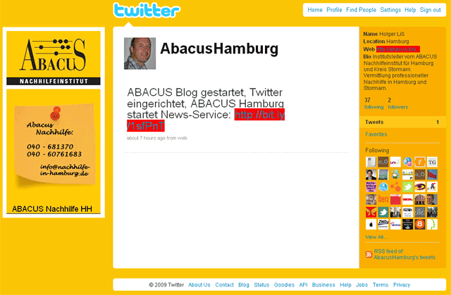 ABACUS Nachhilfe Hamburg bei Twitter