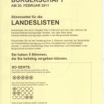 Landeslisten zur Wahl in Hamburg